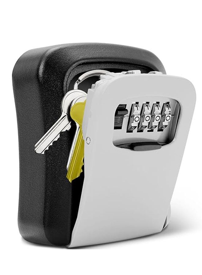 جدار مثبت مفتاح قفل مربع للخارج، قوية ودائمة للماء الطارئة الاحتياطي مفتاح قفل مربع المدرسة الاحتياطي منزل، مجلس الوزراء المفتاح مع رمز إعادة تعيين للمنزل - Image 1